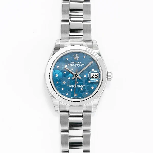 Rolex Datejust 31 Blue Floral Motif Dial