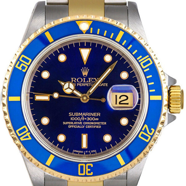 Buy Rolex 16613 Submariner Blue Pre-Owned Wrist Watch Online