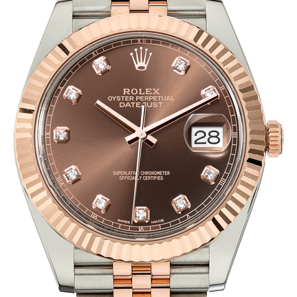 Buy Rolex 41mm Datejust Everose Gold 126331 Chocolate Diamond Wrist Watch Online