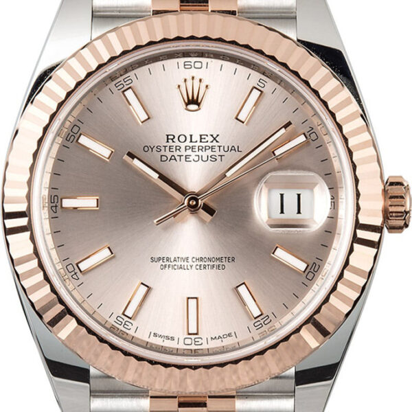 Buy Rolex 41mm Datejust Everose Gold 126331 Sundust Index wrist Watch Online