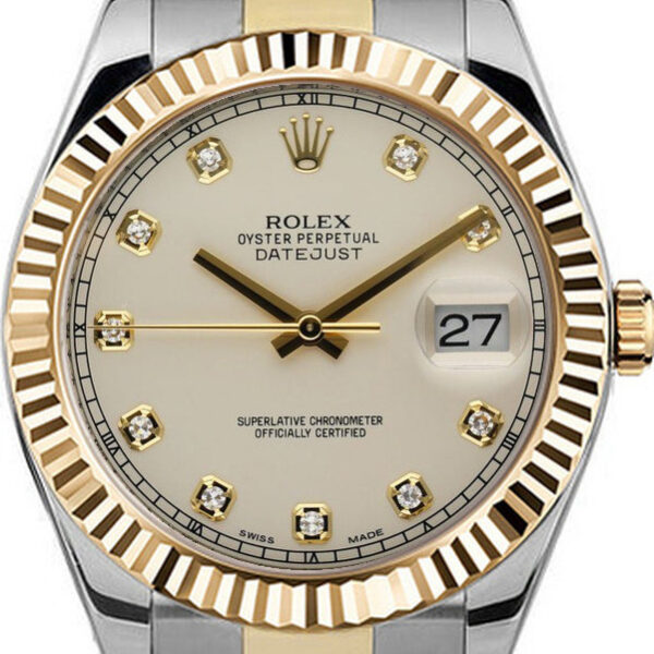 Buy Rolex 41mm Datejust II 116333 Factory Ivory Diamond Wrist Watch Online