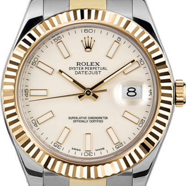 Buy Rolex 41mm Datejust II 116333 Ivory Index Wrist Watch Online