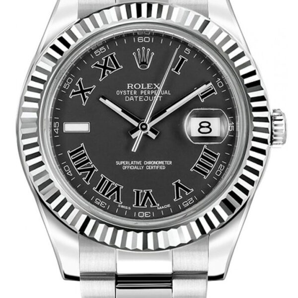 Buy Rolex 41mm Datejust II Stainless Steel 116334 Black Roman Wrist Watch Online