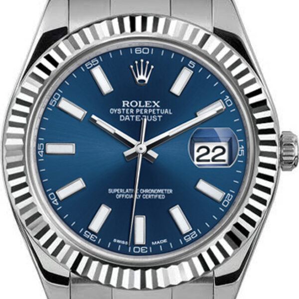 Buy Rolex 41mm Datejust II Stainless Steel 116334 Blue Index Wrist Watch Online