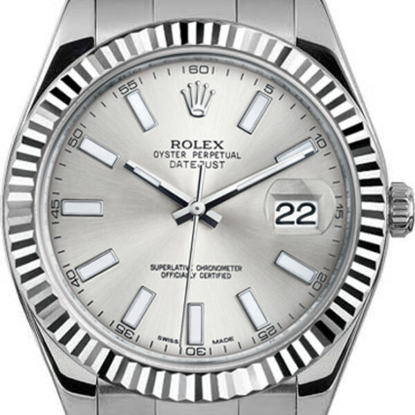 Buy Rolex 41mm Datejust II Stainless Steel 116334 Silver Index Wrist Watch Online