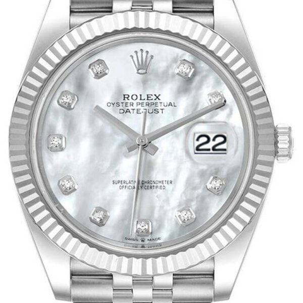 Buy Rolex 41mm Datejust II Stainless Steel 126334 Factory Mother of Pearl Diamond Wrist Watch Online