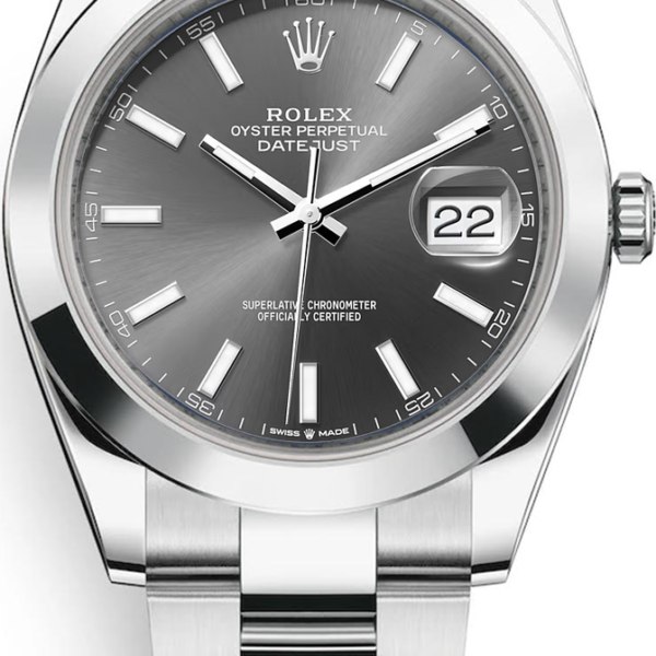 Buy Rolex 41mm Datejust  Stainless Steel 126300 Grey Index Wrist Watch Online