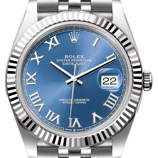 Buy Rolex 41mm Datejust Stainless Steel 126334 Blue Roman Wrist Watch Online