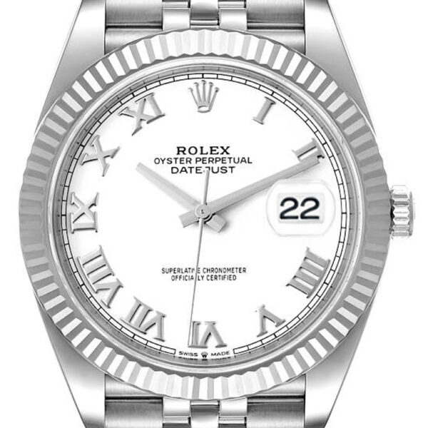 Buy Rolex 41mm Datejust Stainless Steel 126334 White Roman Wrist Watch Online