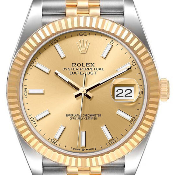 Buy Rolex 41mm Datejust Yellow Gold 126333 Champagne Index Wrist Watch Online