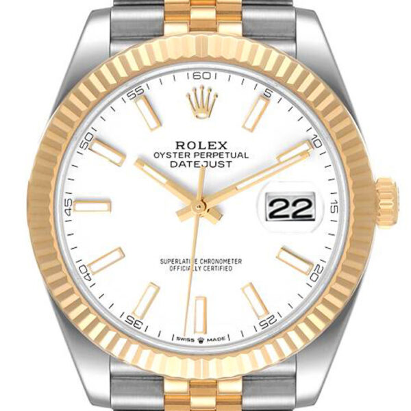 Buy Rolex 41mm Datejust Yellow Gold 126333 White Wrist Watch Online