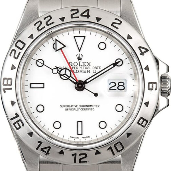 Buy Rolex Explorer II 16570 White Wrist Watch Online